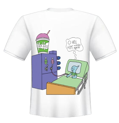 GOOBA GEEK SPACE PINK LOGO T-SHIRT